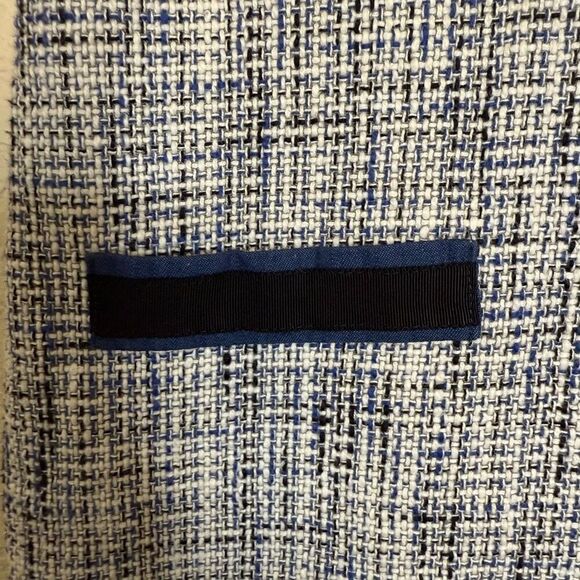 Karl Lagerfeld Paris Blue Tweed Tie Front Sheath Dress Size 4 Classic, Career - Picture 5 of 13